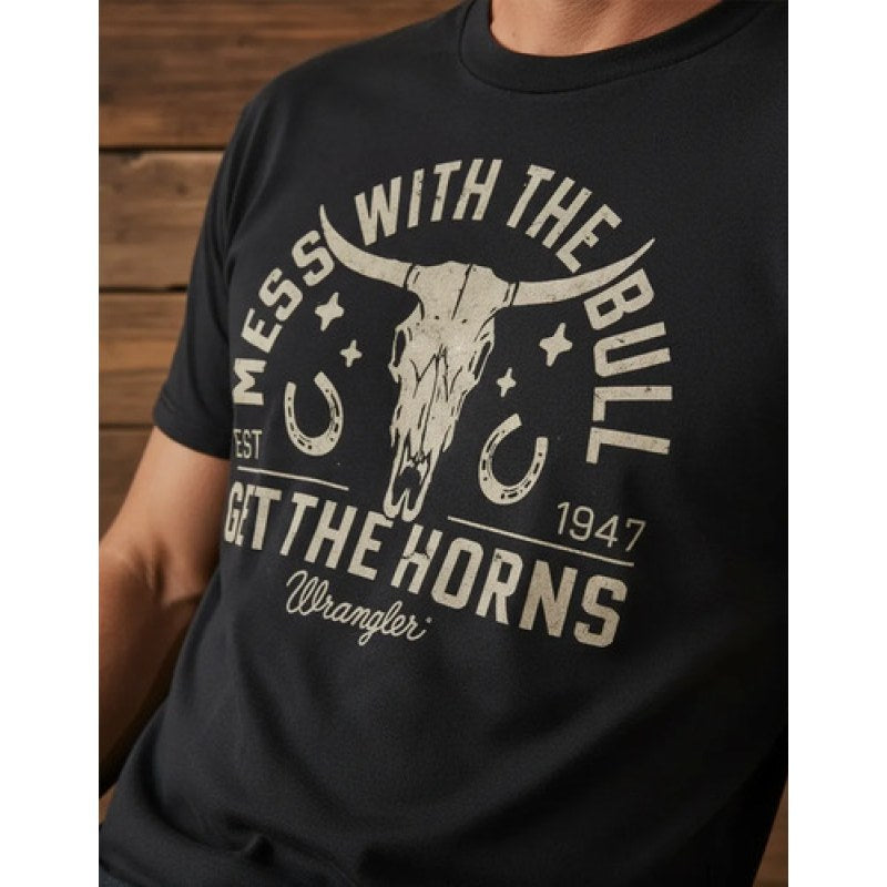 Playera T-shirt Wrangler Western Vaquera Hombre Manga Corta #mlpos_15 | Color: Marino 1722 #color_marino_1722 | Talla: XXG #sku_mlm1920175589-189933867580