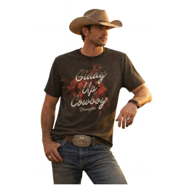 Playera T-shirt Wrangler Western Vaquera Hombre Manga Corta #mlpos_17 | Color: verde 1742 #color_verde_1742 | Talla: XG #sku_mlm1920175589-189933867598