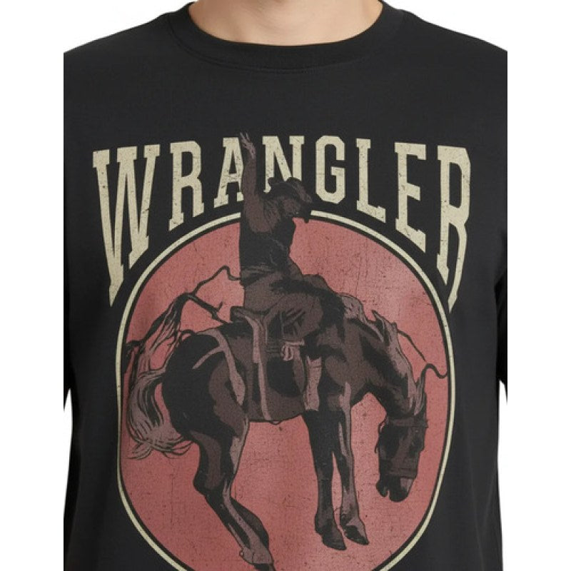 Playera T-shirt Wrangler Western Vaquera Hombre Manga Corta #mlpos_3 | Color: Negro 9475 #color_negro_9475 | Talla: XXG #sku_mlm1920175589-193427020013