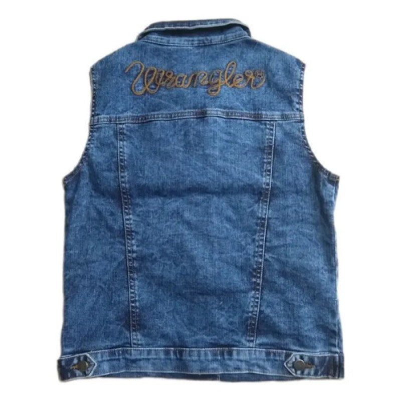 Chaleco Mezclilla Wrangler Mujer Cowgirl Western #mlpos_3 | Color: Azul acero 112351680 #color_azul_acero_112351680 #sku_112351680azlg #sku_112351680azlxl