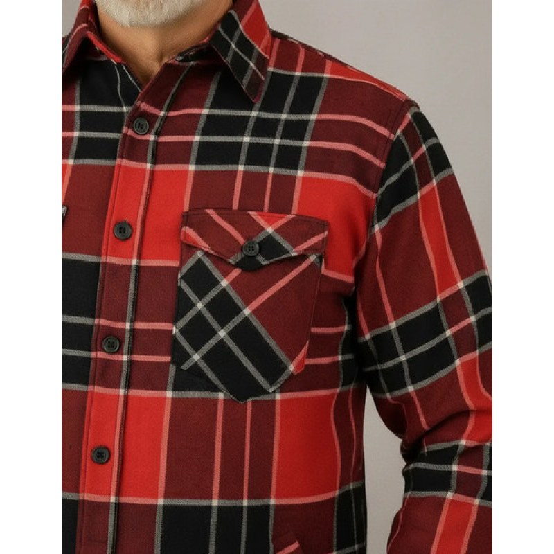 Camisola De Franela Con Borrega Tipo Leñador Winster  #mlpos_14 | Color: Rojo #color_rojo #sku_mlm1977350199-192526794347 #sku_mlm1977350199-192526794349 #sku_mlm1977350199-192526794351 #sku_mlm1977350199-192526794353 #sku_mlm1977350199-192573971287