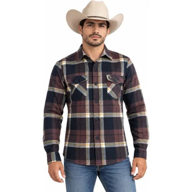 Camisola De Franela Con Borrega Tipo Leñador Winster  #mlpos_15 | Color: Cafe #color_cafe #sku_winscmscfch #sku_winscmscfg #sku_winscmscfm #sku_winscmscfxl
