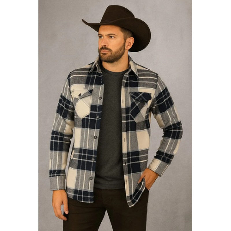 Camisola De Franela Con Borrega Tipo Leñador Winster  #mlpos_6 | Color: Negra beige #color_negra_beige #sku_mlm1977350199-192526794331 #sku_mlm1977350199-192573971283
