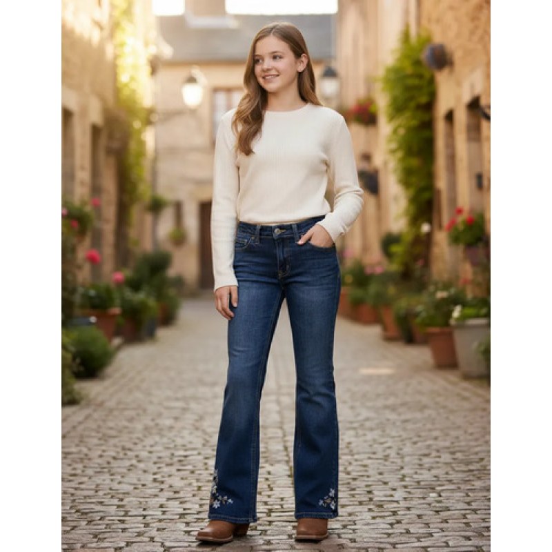 Pantalon Wrangler Niña Vaquero Boot Cut #mlpos_10 | Color: 1743 #color_1743 #sku_17436 #sku_17438 #sku_174310