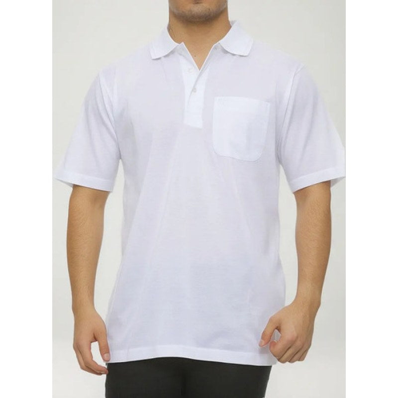 Playera Polo Basica Manchester Talla Extras  #mlpos_2 | Color: Blanco #color_blanco #sku_3093lbnc44 #sku_3093lbnc46