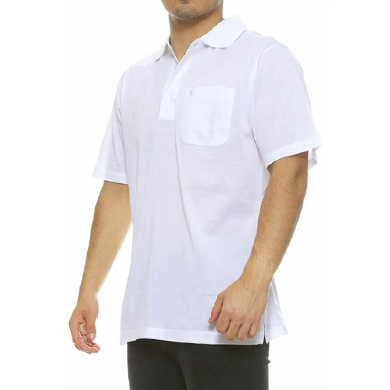 Playera Polo Basica Manchester Talla Extras  #mlpos_3 | Color: Blanco #color_blanco #sku_3093lbnc44 #sku_3093lbnc46
