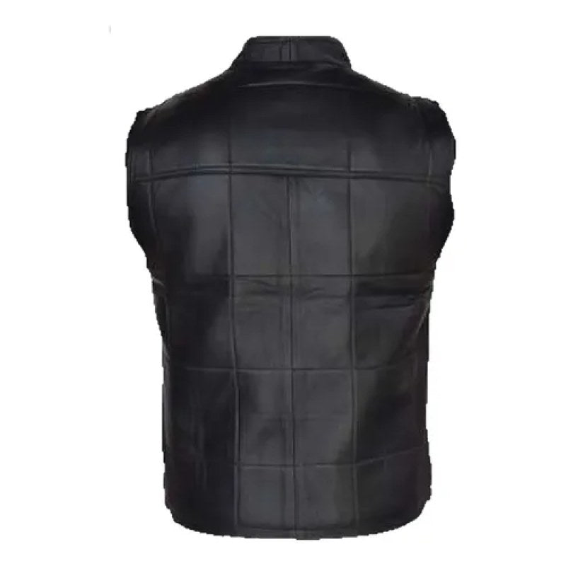 Chaleco Piel Kassandra Vaquero #mlpos_4 | Color: Negro #color_negro #sku_malborongl #sku_malborongm #sku_malborongxl