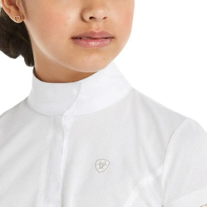 Ariat Aptos Show Shirt Girls Playera Equitacion Niña Blanca 10009461 S #mlpos_2 #sku_10009461s