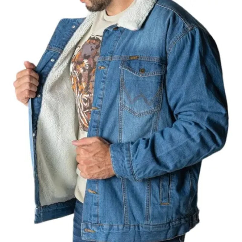 Chamarra Wrangler Mezclilla Con Borrega Importada Americana #mlpos_2 | Color: Bleach #color_bleach #sku_112368456blcheg #sku_112368456blchm