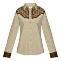 Camisa Vaquera Charra Bordada Rangers Para Caballero #mlpos_5 | Color: Marrón 145 #color_marrn_145 | Talla: XL #sku_145ca01bgxl