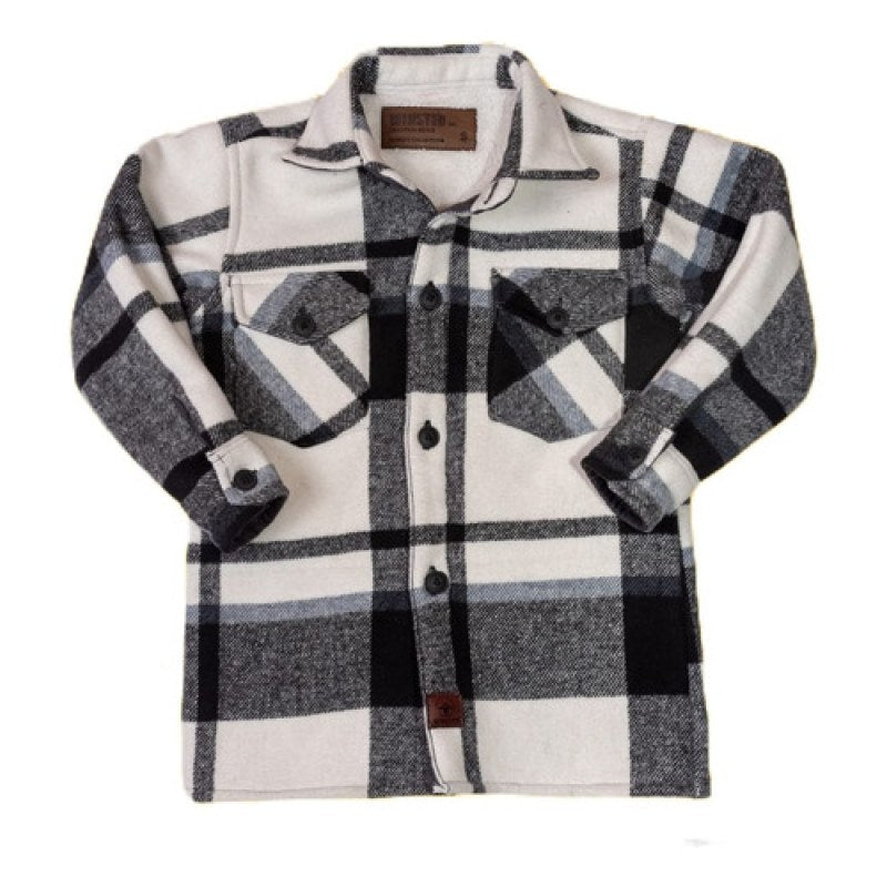 Camisa Camisola Con Borrega Para Niño Winster #mlpos_2 | Color: Negro-Blanco #color_negro-blanco | Talla: S #sku_camisolaniongbcos