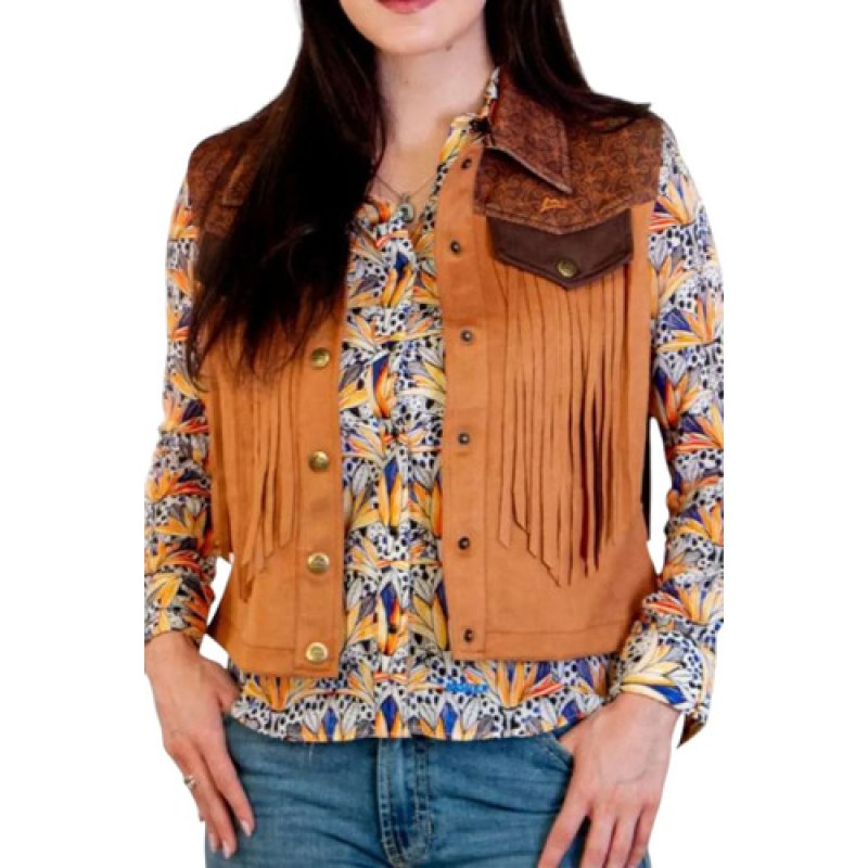 Chaleco Icy Denver Vaquero Barbas Gamuzina #mlpos_1 | Color: Camel SDCV9 #color_camel_sdcv9 #sku_mlm2217371945-193422217205 #sku_mlm2217371945-193422217207