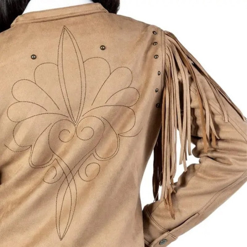 Chamarra Chaqueta Icy Denver Vaquera Gamusina #mlpos_3 | Color: Beige #color_beige #sku_denchbabeig #sku_denchbabeixg