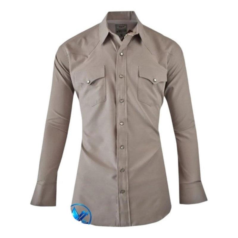 Camisa Winster Vaquera Clasica Lisa Basica #mlpos_15 | Color: Beige Admos #color_beige_admos #sku_wnslsbgadl #sku_wnslsbgadm #sku_wnslsbgads #sku_wnslsbgadxl #sku_wnslsbgadxxl