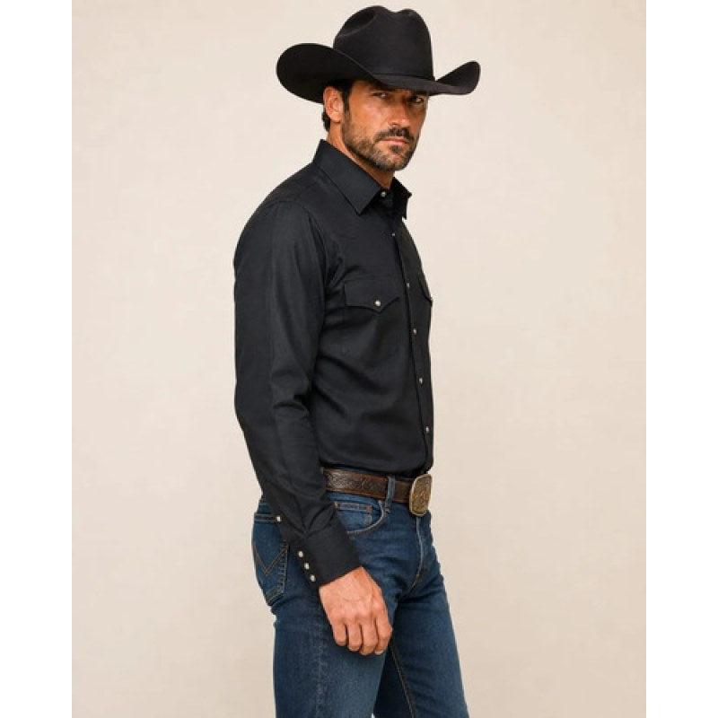 Camisa Winster Vaquera Clasica Lisa Basica #mlpos_22 | Color: MIMBERS NG #color_mimbers_ng #sku_mimbersngl #sku_mimbersngm #sku_mimbersngxl #sku_mimbersngxxl