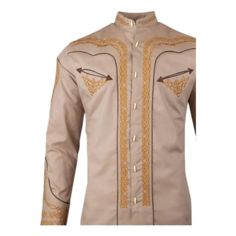 Camisa Charra Winster Para Caballero Khaki Xl #mlpos_1 #sku_mlm2227620133