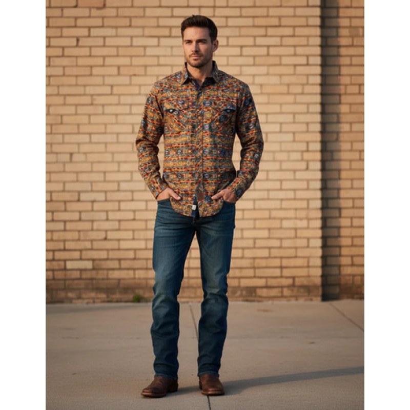 Camisa Winster Vaquera Checotah #mlpos_5 | Color: Mostaza #color_mostaza | Talla: S #sku_mlm2227620541-189791858806