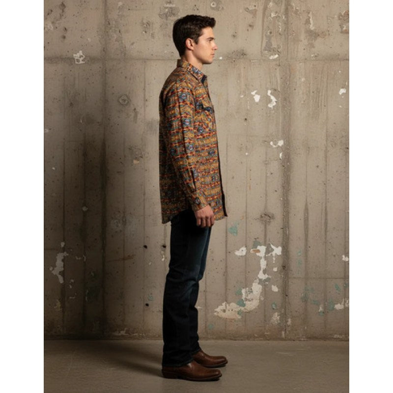 Camisa Winster Vaquera Checotah #mlpos_6 | Color: Mostaza #color_mostaza | Talla: S #sku_mlm2227620541-189791858806