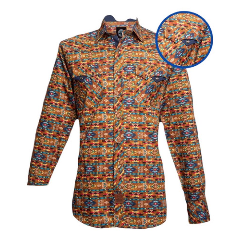 Camisa Winster Vaquera Checotah #mlpos_7 | Color: Mostaza #color_mostaza | Talla: S #sku_mlm2227620541-189791858806