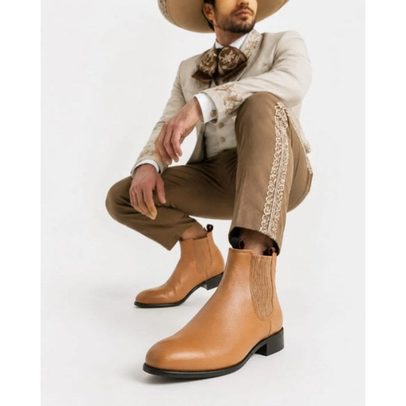 Botín Charro Piel Vacuno Punta Redonda Hombre #mlpos_6 | Color: Madera #color_madera #sku_botinchmd25 #sku_botinchmd26 #sku_botinchmd27 #sku_botinchmd28 #sku_botinchmd265 #sku_botinchmd275