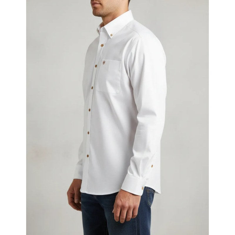 Camisa Vaquera Ariat Original Solid Twill Ftd Lisa Basica #mlpos_3 | Color: Blanco  10034230 #color_blanco_10034230 #sku_10034230blcl #sku_10034230blcm #sku_10034230blcs #sku_10034230blcxl #sku_10034230blcxs #sku_10034230blcxxl