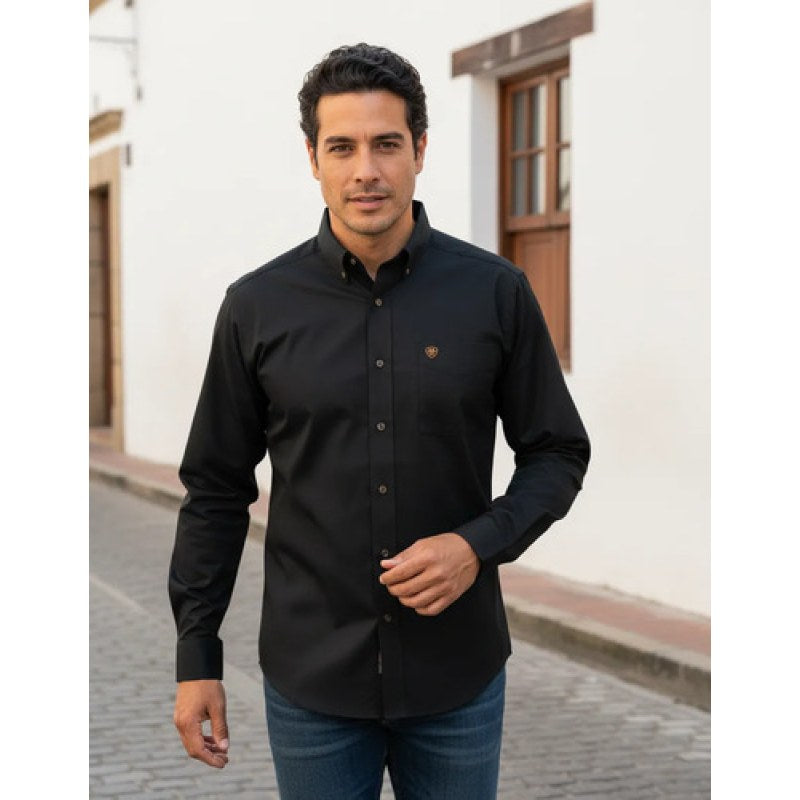 Camisa Vaquera Ariat Original Solid Twill Ftd Lisa Basica #mlpos_6 | Color: Negro 10034229 #color_negro_10034229 #sku_10000502ng #sku_10000502ngl #sku_10000502ngm #sku_10000502ngxs #sku_10000502ngxxl #sku_10034229ngxl