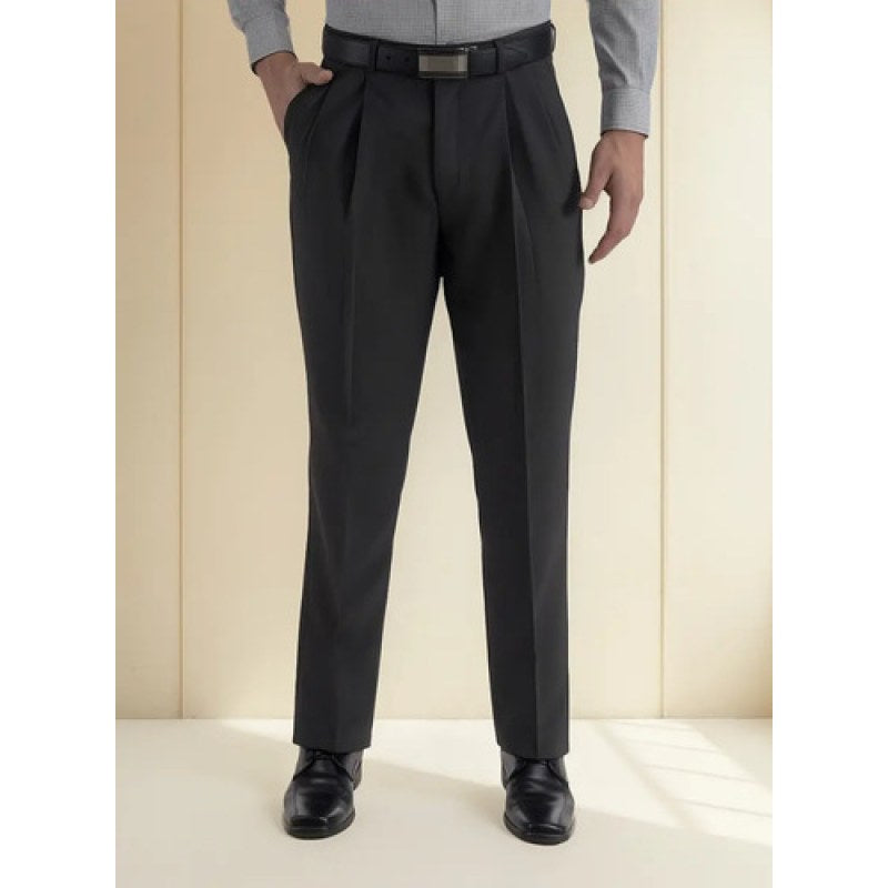 Pantalon Sansabelt Vestir Con Pinzas #mlpos_1 | Color: Negro #color_negro #sku_15q020ng32 #sku_15q020ng34