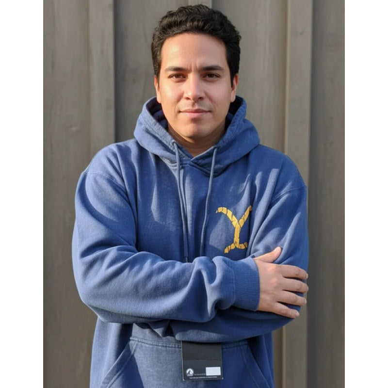 Sudadera Yellowstone Hoodie Original Caballero #mlpos_5 | Color: Azul Jaspe #color_azul_jaspe #sku_sudyellowazl2xl #sku_sudyellowazlm
