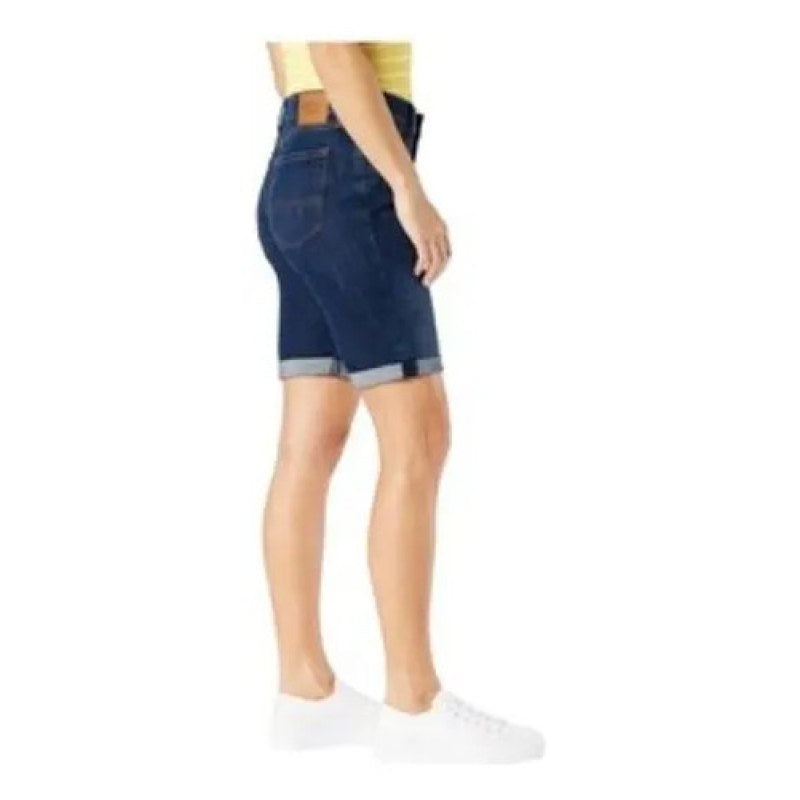 Short Bermuda Denizen From Levis Para Dama #mlpos_4 | Color: Azul #color_azul #sku_2482800582 #sku_2482800584 #sku_2482800588