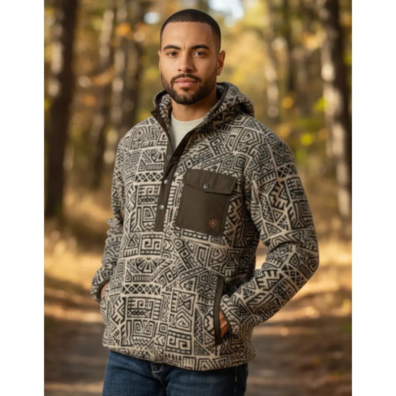 Chamarra Ariat Polar Bear  Fleece Para Caballero Gris G #mlpos_1 #sku_mlm2346846373