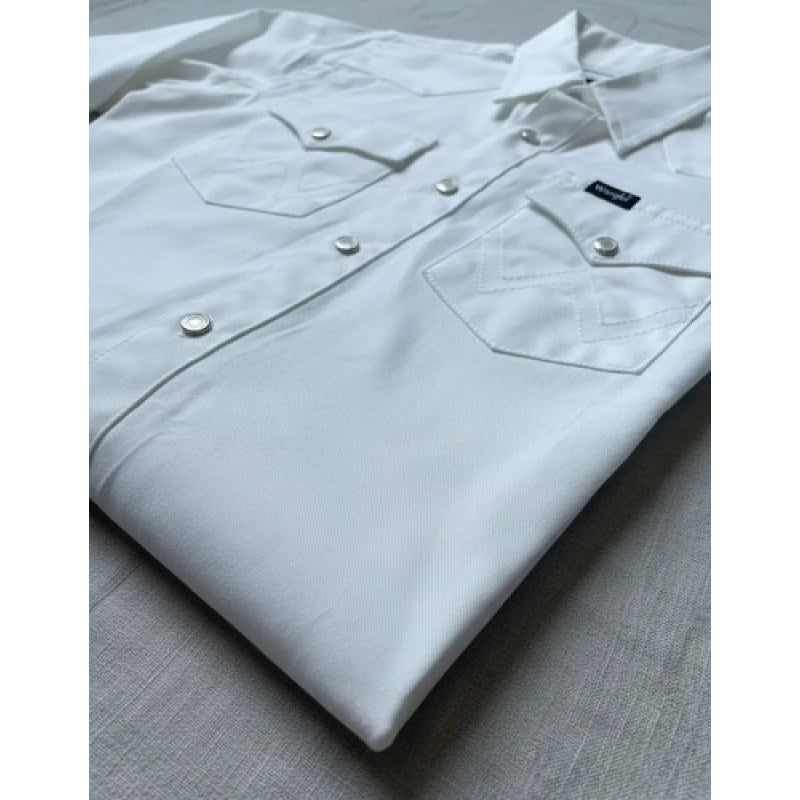 Camisa Wrangler Vaquera Niño Basica Clasica #mlpos_3 | Color: Blanco #color_blanco #sku_112369491ch #sku_112369491g #sku_112369491m #sku_112369491xl