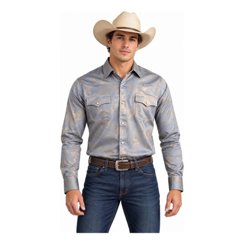 Camisa Winster Vaquera Foil Flock Buchona #mlpos_15 | Color: Tornasol Dorado #color_tornasol_dorado #sku_winstrnsldrd3xl #sku_winstrnsldrd4xl #sku_winstrnsldrdl #sku_winstrnsldrdm #sku_winstrnsldrds #sku_winstrnsldrdxl #sku_winstrnsldrdxxl