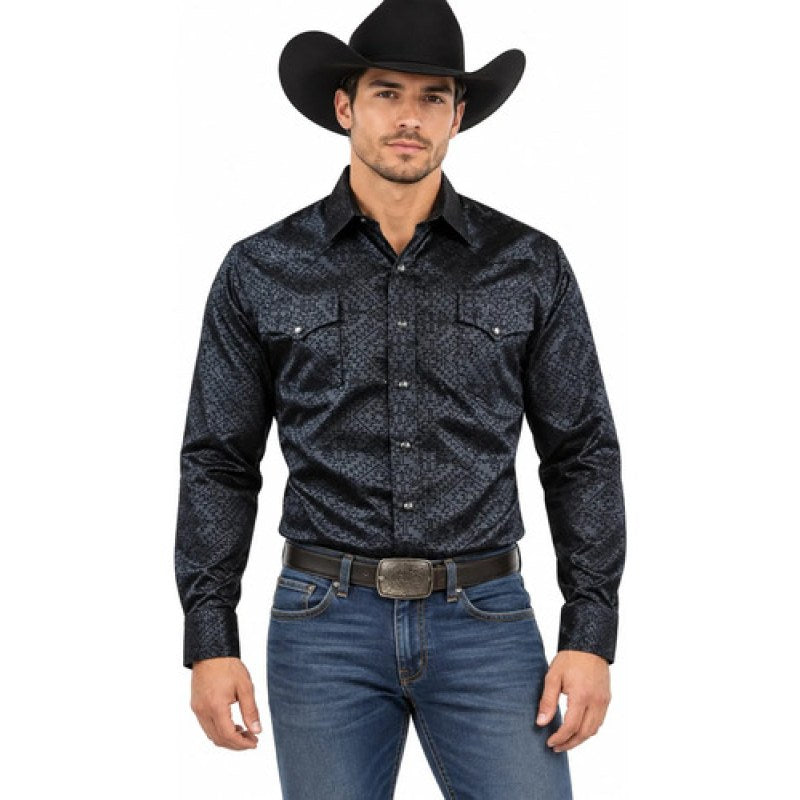 Camisa Winster Vaquera Foil Flock Buchona #mlpos_18 | Color: Chermus Negro #color_chermus_negro #sku_winschrmsngl #sku_winschrmsngm #sku_winschrmsngs #sku_winschrmsngxl #sku_winschrmsngxxl