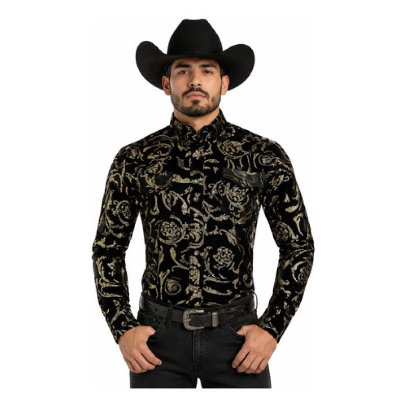 Camisa Winster Vaquera Foil Flock Buchona #mlpos_2 | Color: Negro #color_negro #sku_mlm2389990287-204329871571 #sku_mlm2389990287-204581612037