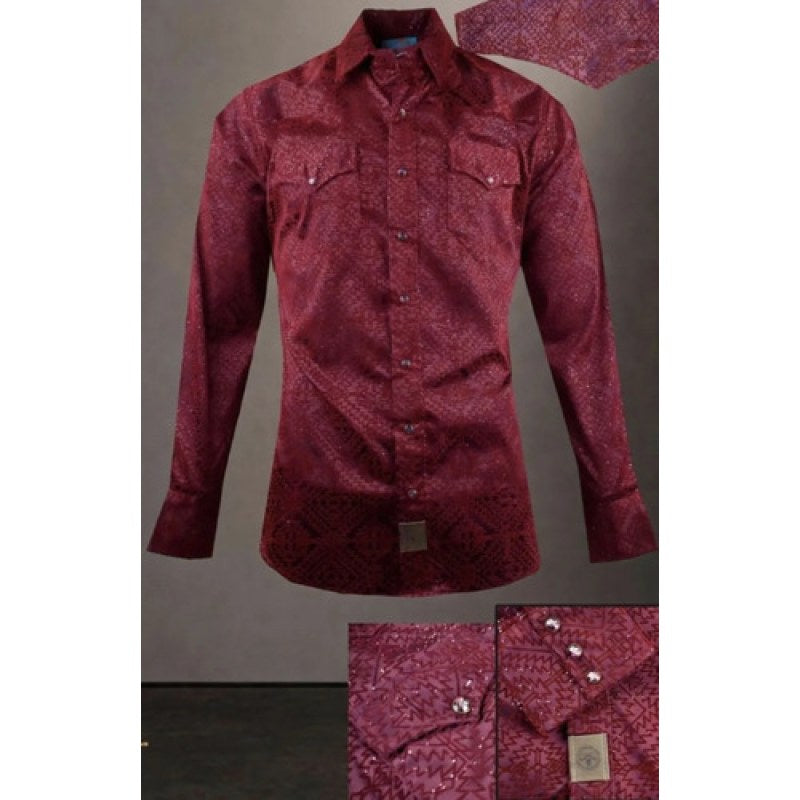 Camisa Winster Vaquera Foil Flock Buchona #mlpos_23 | Color: Chermus Vino #color_chermus_vino #sku_winschrmsvnl #sku_winschrmsvnm #sku_winschrmsvns #sku_winschrmsvnxl #sku_winschrmsvnxxl