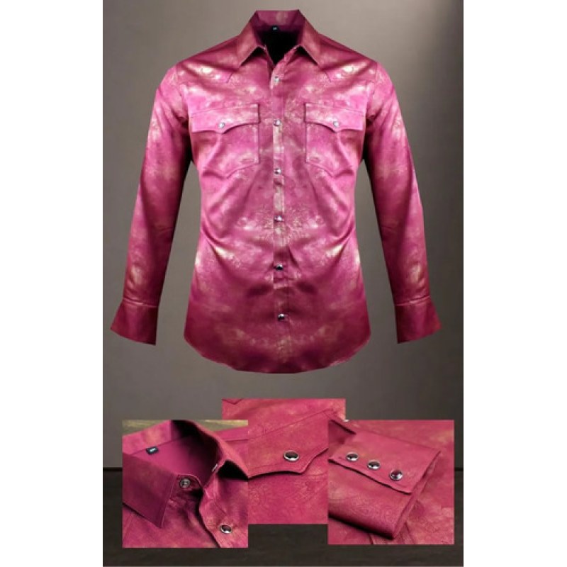 Camisa Winster Vaquera Foil Flock Buchona #mlpos_35 | Color: Tornasol Vino #color_tornasol_vino #sku_winstrnslvn1 #sku_winstrnslvn3xl #sku_winstrnslvn4xl #sku_winstrnslvnl #sku_winstrnslvnm #sku_winstrnslvnxl #sku_winstrnslvnxxl