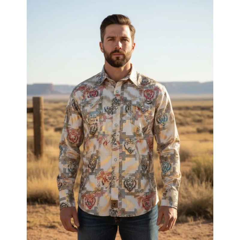 Camisa Winster Vaquera Foil Flock Buchona #mlpos_5 | Color: Foil Leon #color_foil_leon | Talla: M #sku_mlm2389990287-189362015307
