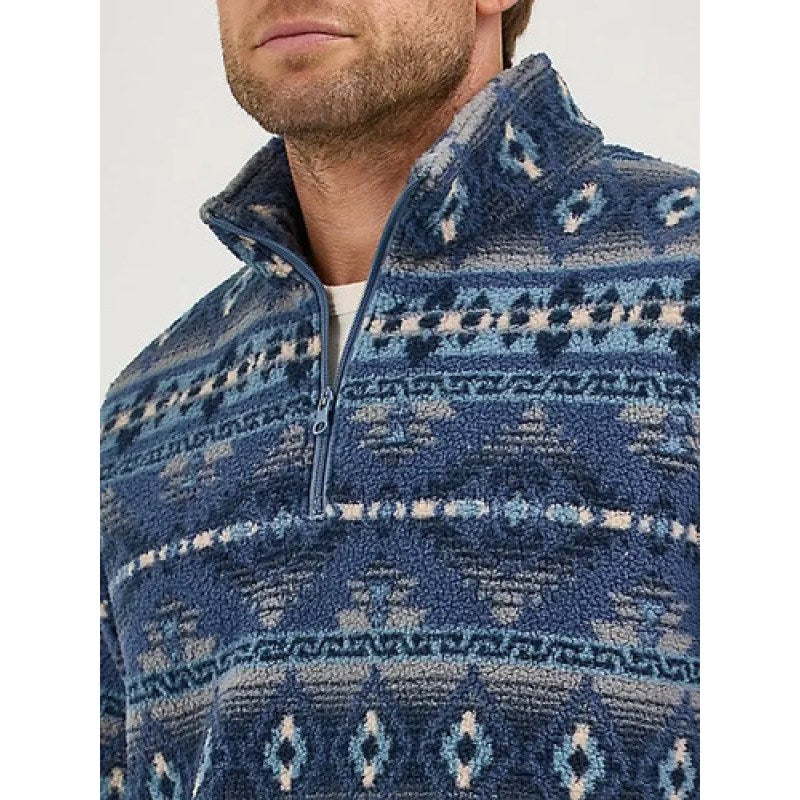 Chamarra Wrangler  Sueter Sudadera Pullover Sherpa Jacket Azul 112374156 M #mlpos_5 #sku_mlm2397537875