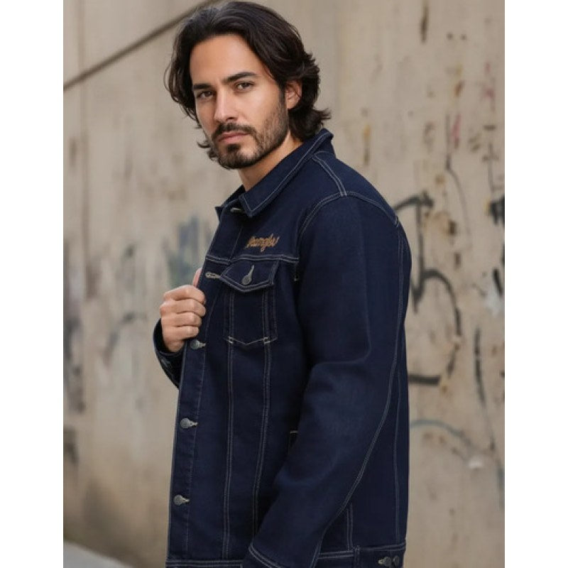 Chamarra Con Forro Franela Wrangler  Caballero #mlpos_1 | Color: 1685 #color_1685 #sku_112351685azleeg #sku_112351685azleg #sku_112351685azlg #sku_mlm2410548710-204347355751