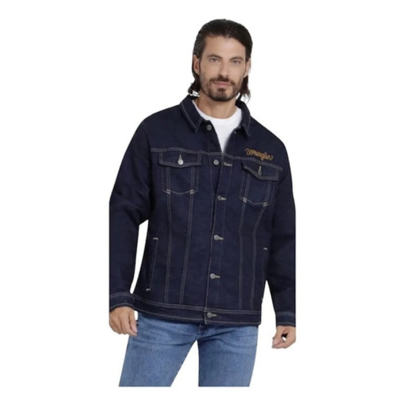 Chamarra Con Forro Franela Wrangler  Caballero #mlpos_3 | Color: 1685 #color_1685 #sku_112351685azleeg #sku_112351685azleg #sku_112351685azlg #sku_mlm2410548710-204347355751