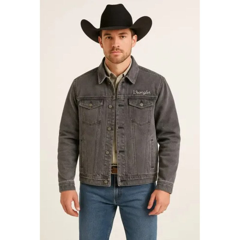 Chamarra Mezclilla Wrangler Caballero Gris 112352312 Eg #mlpos_1 #sku_112352312grseg