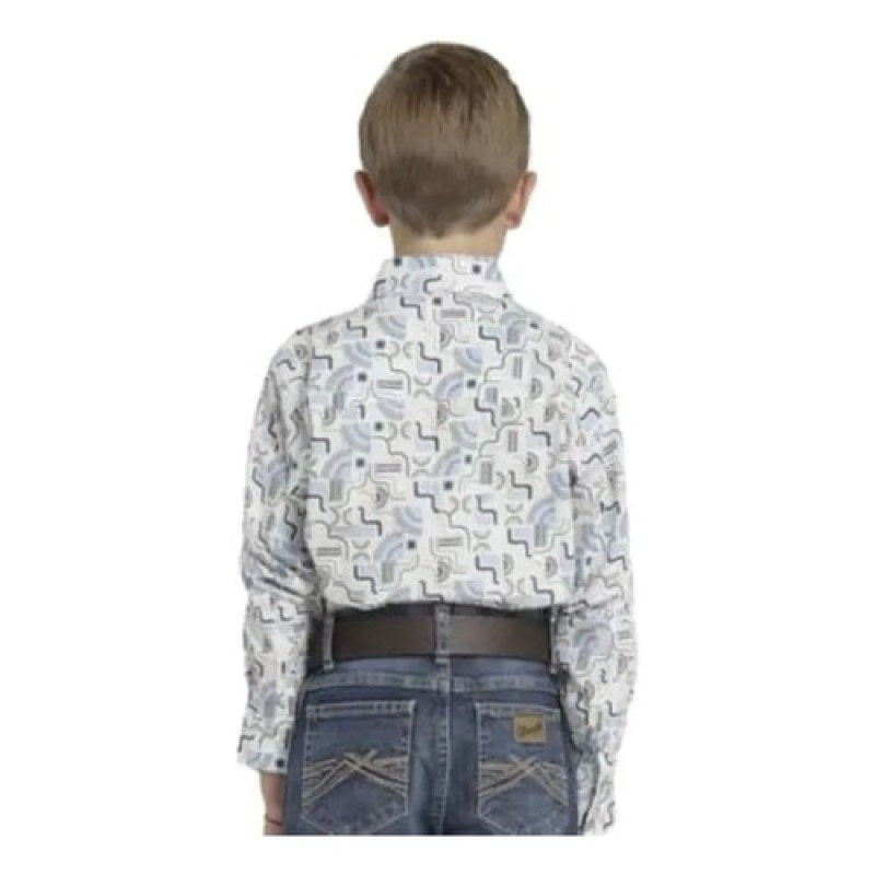 Camisa Vaquera Western Wrangler Niño Moda #mlpos_16 | Color: Blanco 0465 #color_blanco_0465 #sku_112360465bcg