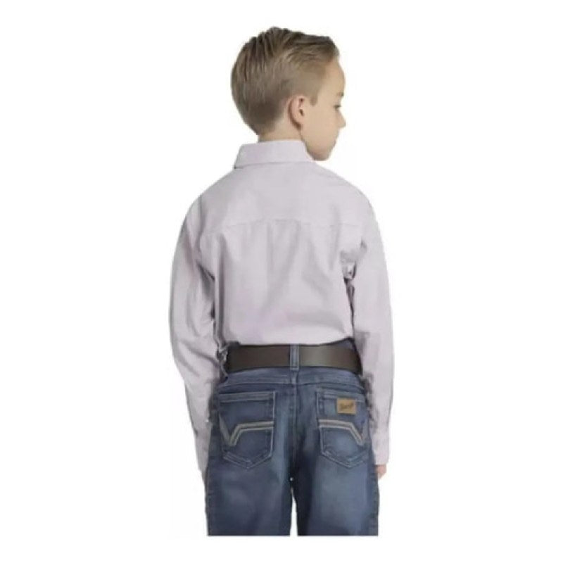 Camisa Vaquera Western Wrangler Niño Moda #mlpos_18 | Color: Rojo 0412 #color_rojo_0412 #sku_112360412rjch #sku_112360412rjm
