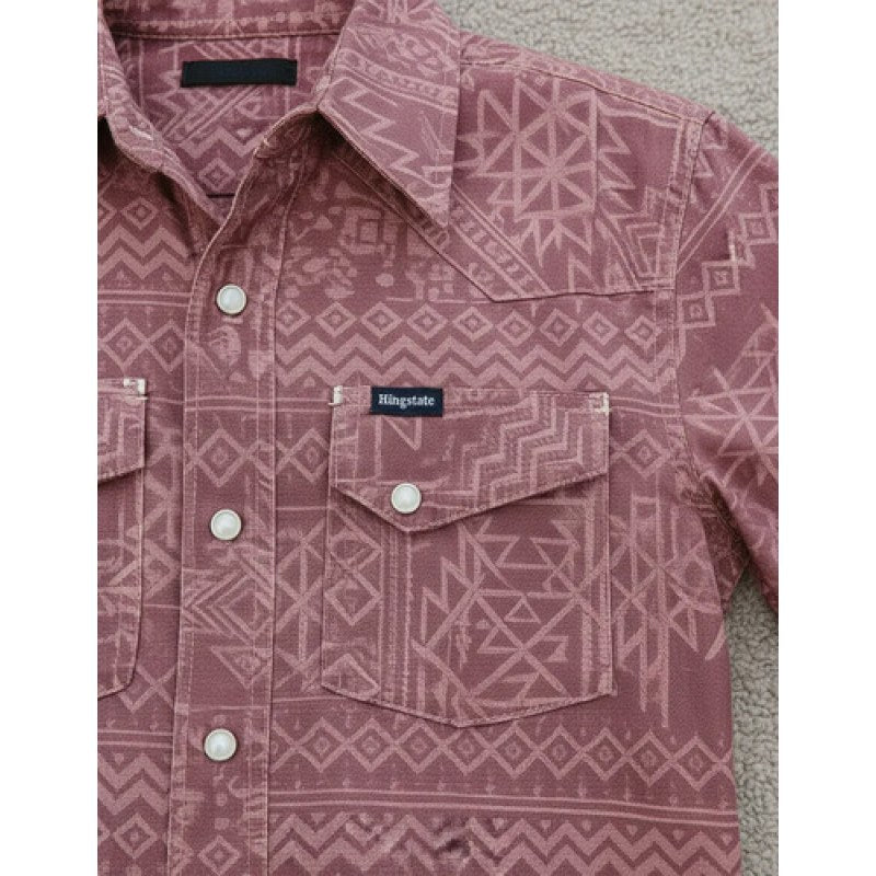 Camisa Vaquera Western Wrangler Niño Moda #mlpos_25 | Color: Vino 5995 #color_vino_5995 #sku_112345995l #sku_112345995m
