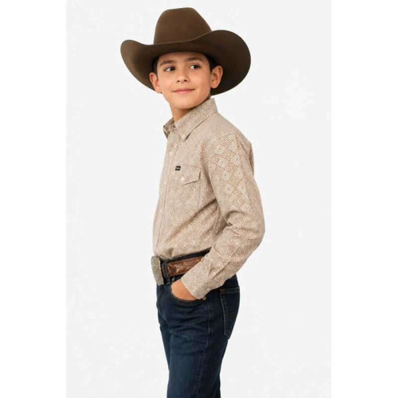 Camisa Vaquera Western Wrangler Niño Moda #mlpos_27 | Color: 112381387 #color_112381387 #sku_112381387m