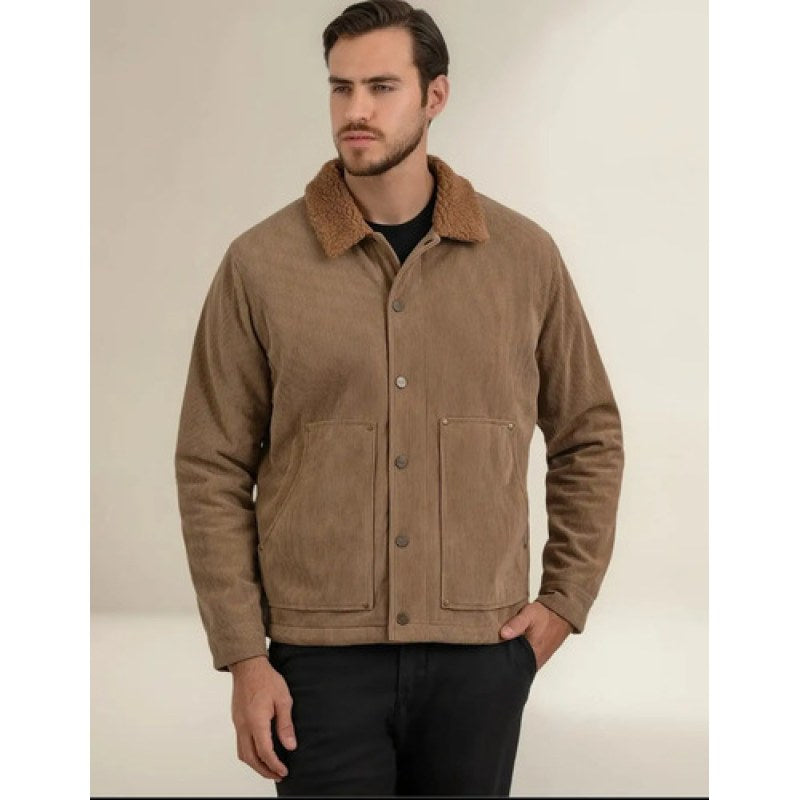 Chamarra Wrangler Panilla Con Borrega Hombre #mlpos_1 | Color: Beige #color_beige #sku_wco2520ch #sku_wco2520eg #sku_wco2520g #sku_wco2520m