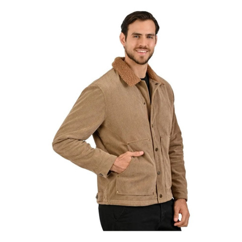 Chamarra Wrangler Panilla Con Borrega Hombre #mlpos_3 | Color: Beige #color_beige #sku_wco2520ch #sku_wco2520eg #sku_wco2520g #sku_wco2520m