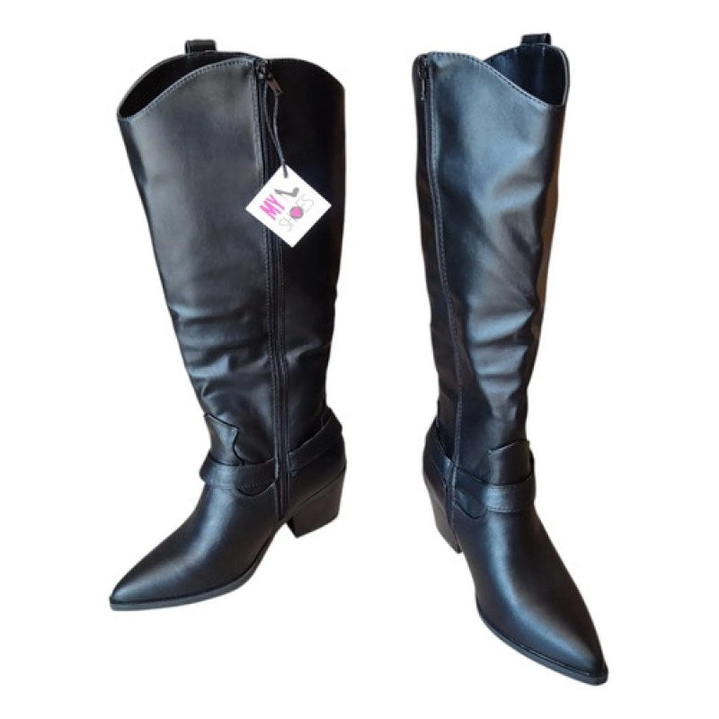 Bota Botin Vaquero Moda #mlpos_12 | Color: Susan negro #color_susan_negro | Talla: 25 MX #sku_mlm2510081407-187356566550