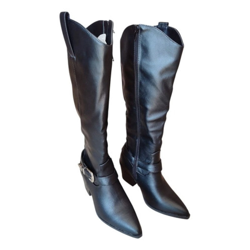 Bota Botin Vaquero Moda #mlpos_13 | Color: Susan negro #color_susan_negro | Talla: 25 MX #sku_mlm2510081407-187356566550