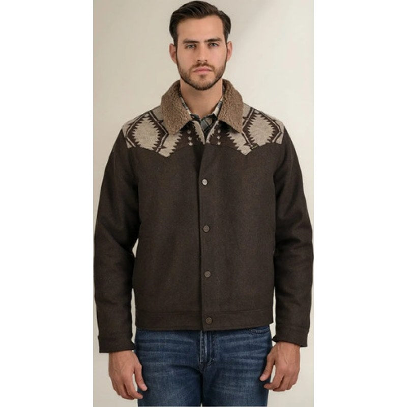 Chamarra Wrangler Tipo De Lana Con Borrega En El Cuello #mlpos_1 | Color: cafe #color_cafe | Talla: CH #sku_mlm2515347225-186391588134